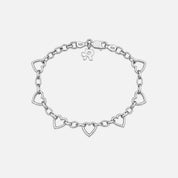 Heart Chain Gümüş Bileklik