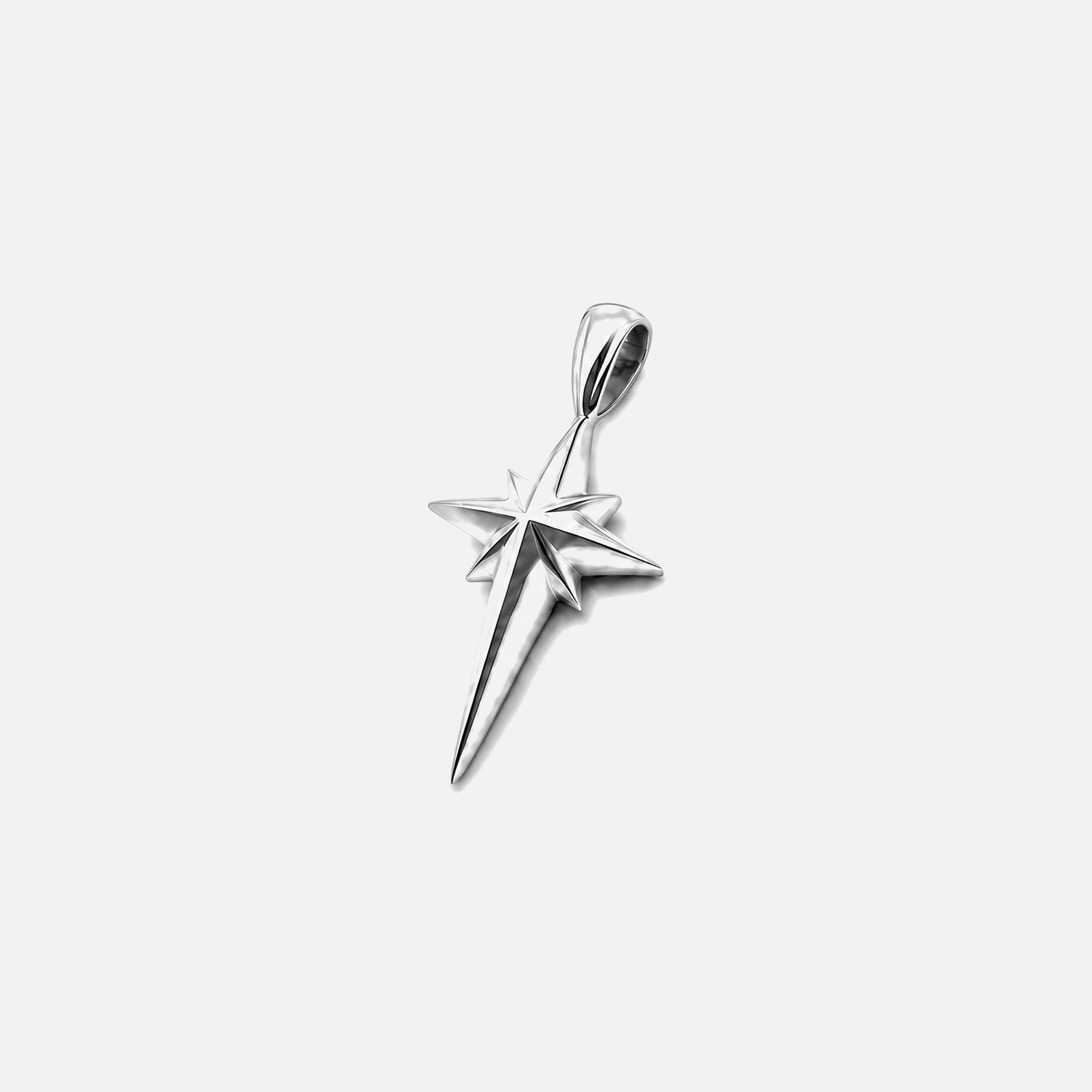 North Star Gümüş Charm
